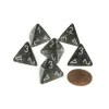 Dice>Translucent 18mm 4 Sided D4 Chessex Dice, 6 Pieces - Smoke with White Numbers - Your Source for Gaming Essentials