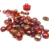 Board Games>Tube of 40 Glass Gaming Stones (12-15mm) - Crystal Red Iridized - Your Source for Gaming Essentials
