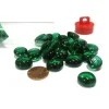Board Games>Tube of 40 Glass Gaming Stones (12-15mm) - Dark Green - Your Source for Gaming Essentials