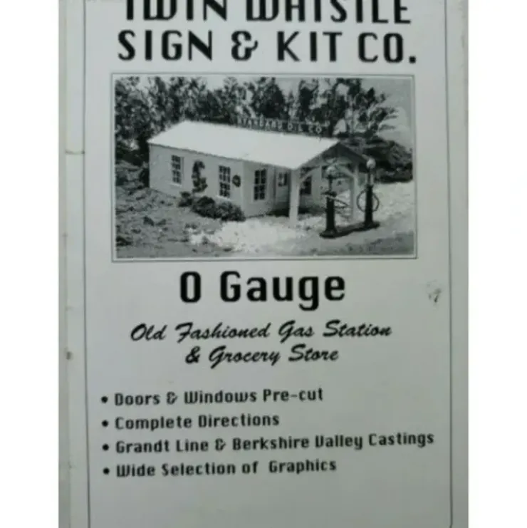 Twin Whistle Sign & Kit Co. O Old Fashioned Gas Station & Grocery Building Kit - Your Source for Gaming Essentials* Trains