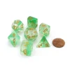 Dice>Unicorn Resin 16mm 7-Die Polyhedral Dice Set - Icy Everglades - Your Source for Gaming Essentials