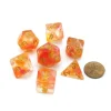 Dice>Unicorn Resin 16mm 7-Die Polyhedral Dice Set - Mystic Embers - Your Source for Gaming Essentials