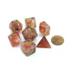 Dice>Unicorn Resin 16mm 7-Die Polyhedral Dice Set - Phoenix Ash - Your Source for Gaming Essentials