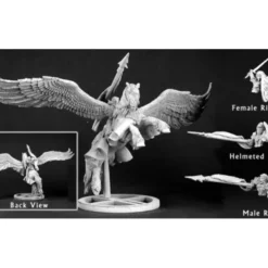 Tabletop Miniatures>Unpainted Barros & Tempest Paladin on Pegasus 03096 Dark Heaven - Your Source for Gaming Essentials