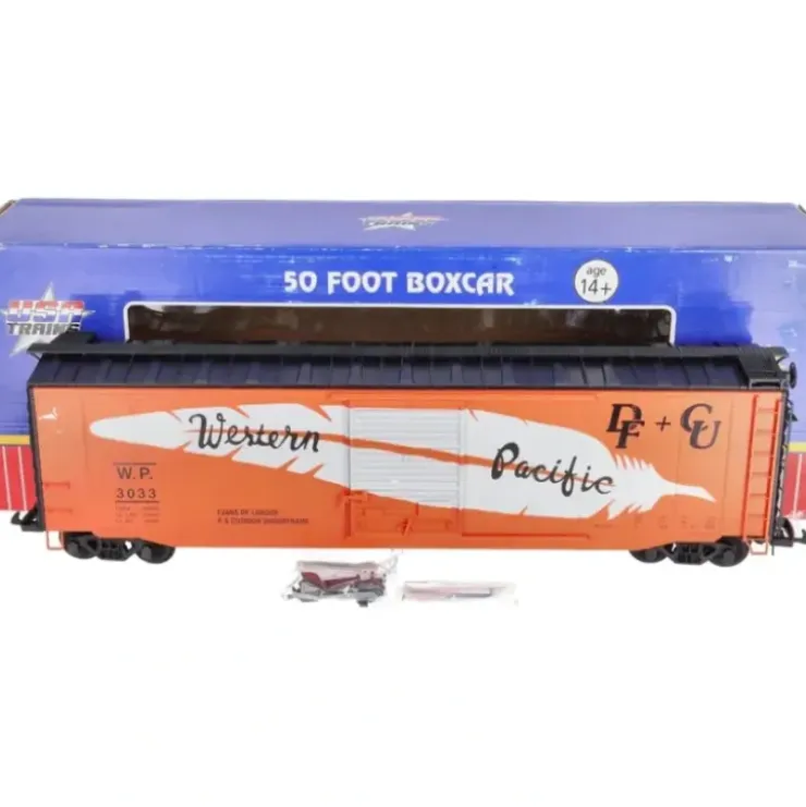 USA Trains 19321A G Western Pacific 50' Steel Boxcar - Your Source for Gaming Essentials* Trains