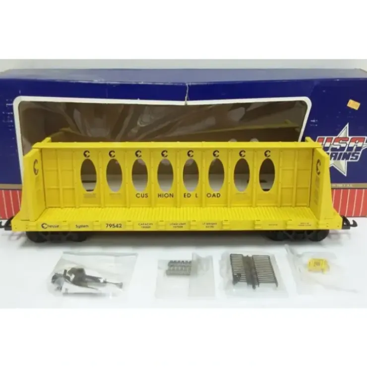 USA Trains 17411 G Chessie Centerbeam Flatcar Yellow - Your Source for Gaming Essentials* Trains
