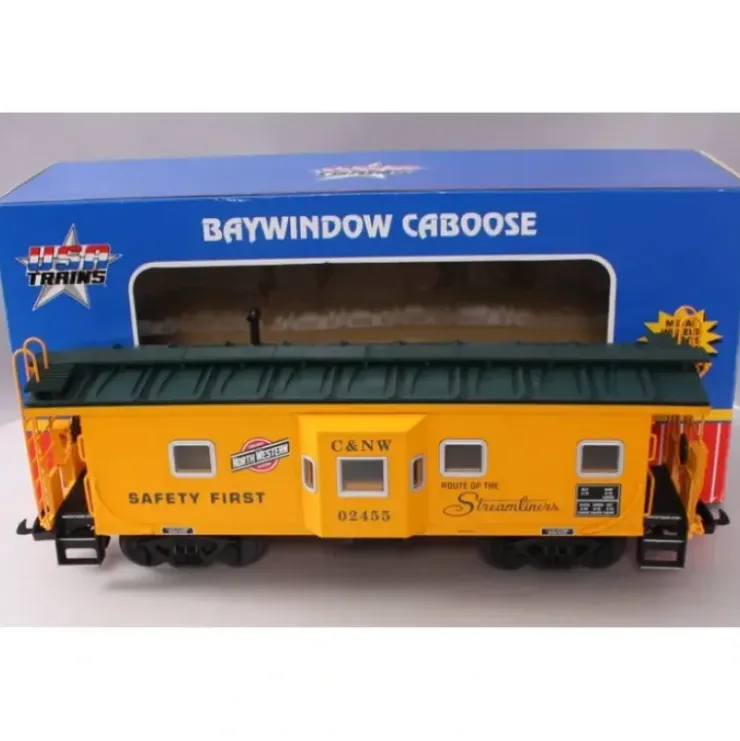 USA Trains 12055 G Chicago & Northwestern Bay Window Caboose #02455 - Your Source for Gaming Essentials* Trains
