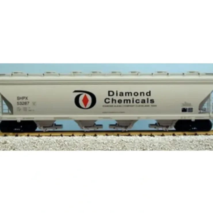 USA Trains 14123 G Diamond Plastics 4-Bay Center Flow Hopper (Metal Wheels) - Your Source for Gaming Essentials* Trains