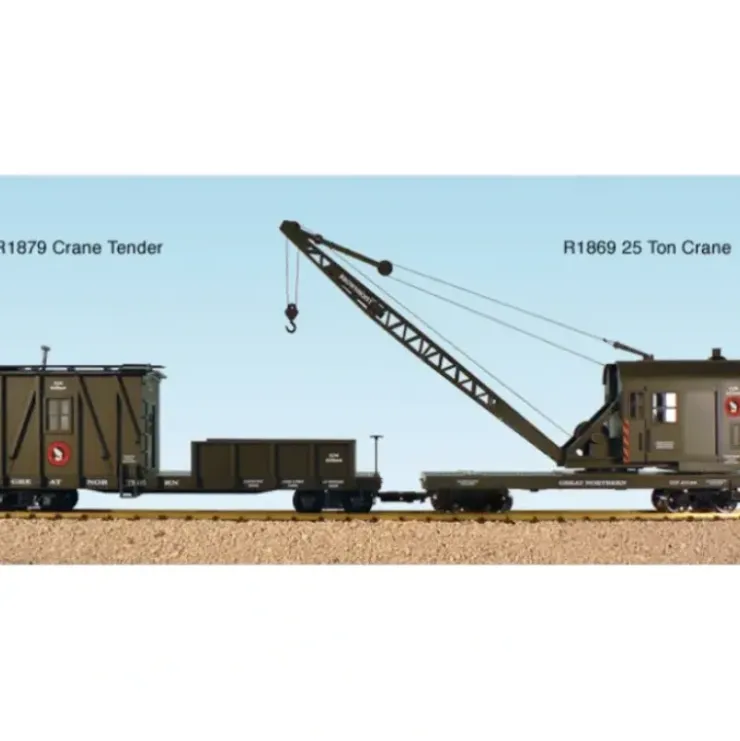 USA Trains 1869 G Great Northern 25-Ton Crane Metal Wheels - Your Source for Gaming Essentials* Trains