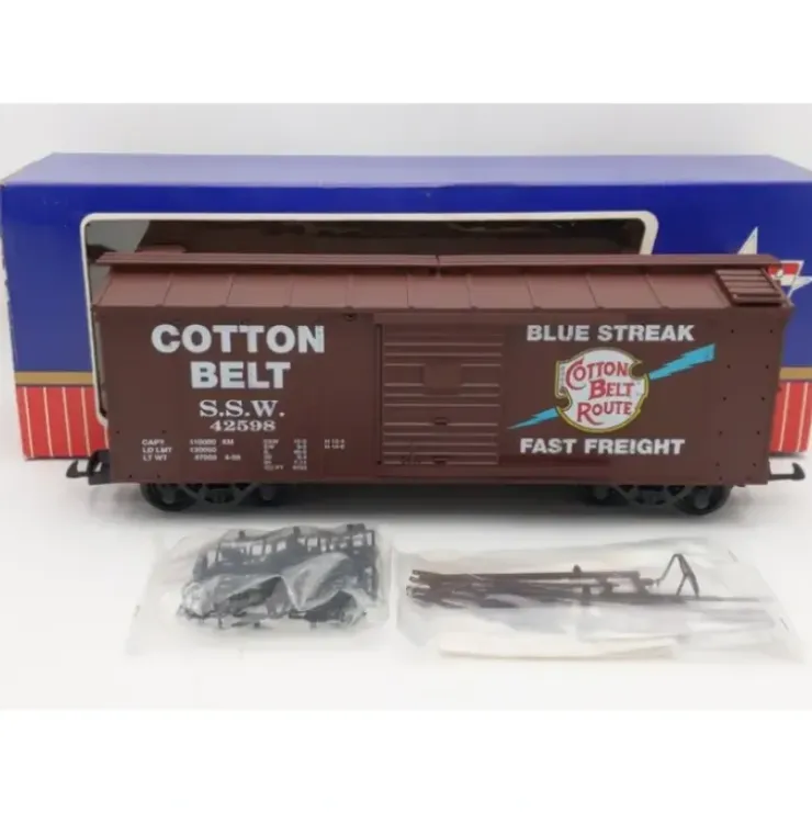 USA Trains R19009 G Cotton Belt Steel Boxcar w/Plastic Wheels #42598 LN/Box - Your Source for Gaming Essentials* Trains