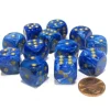 Dice>Vortex 16mm D6 Chessex Dice Block (12 Dice) - Blue with Gold Pips - Your Source for Gaming Essentials