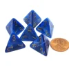 Dice>Vortex 18mm 4 Sided D4 Chessex Dice, 6 Pieces - Blue with Gold - Your Source for Gaming Essentials