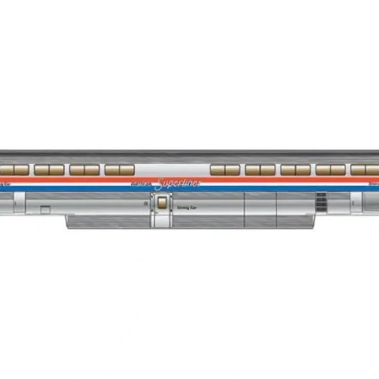 Walthers 920-11031 HO Amtrak 85' Pullman-Standard Superliner Diner Phase III - Your Source for Gaming Essentials* Trains