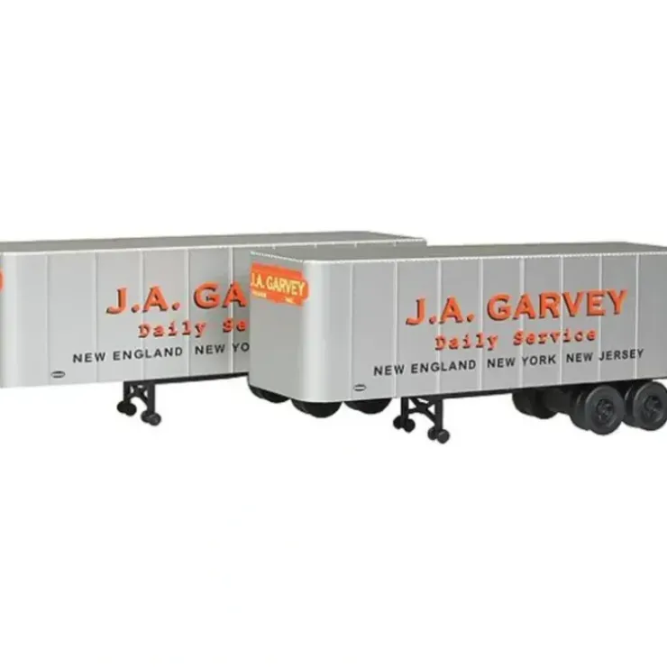 Walthers 949-2353 HO Assembled J.A. Garvey 32' Trailer (Pack of 2) - Your Source for Gaming Essentials* Trains