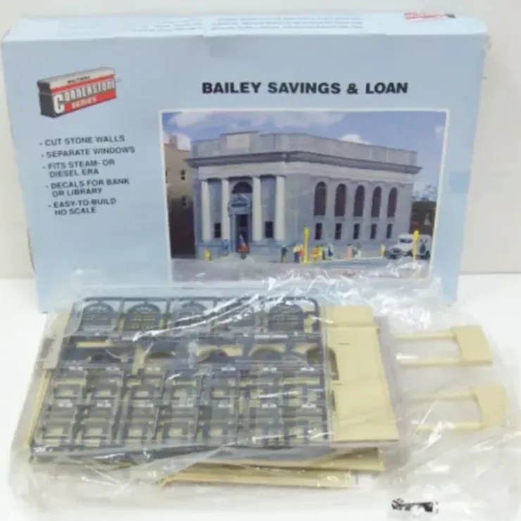 Walthers 933-3031 HO Bailey Savings & Loan Building Kit - Your Source for Gaming Essentials* Trains