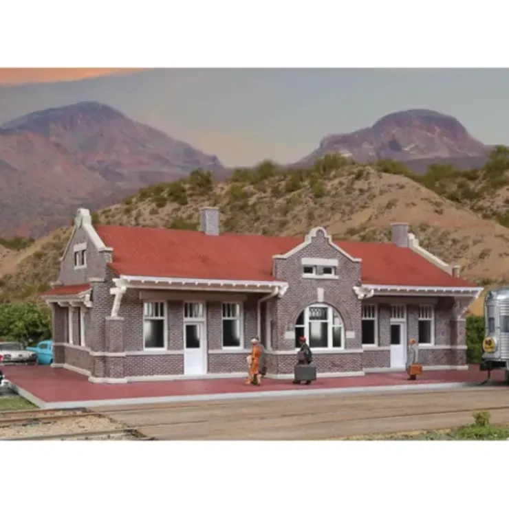 Walthers 933-4055 HO Brick Mission-Style Santa Fe Depot Commercial Building Kit - Your Source for Gaming Essentials* Trains