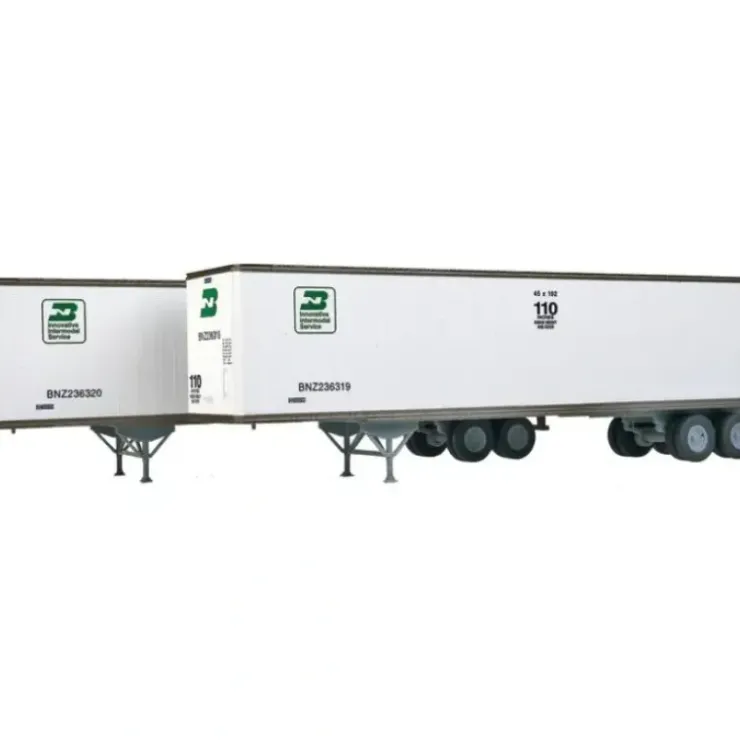 Walthers 949-2203 HO Burlington Northern 45' Stoughton Trailer (Pack of 2) - Your Source for Gaming Essentials* Trains