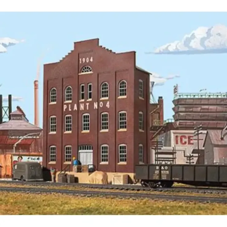 Walthers 933-3183 HO Cornerstone Series Plant No. 4 Background Building Kit - Your Source for Gaming Essentials* Trains