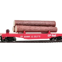Walthers 931-1771 HO CP Log Dump Car with 3 Logs #304866 - Ready to Run - Your Source for Gaming Essentials* Trains