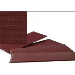 Walthers 933-3523 HO Dark Red Brick Sheets 4 x 9-3/4 10.1 x 24.7 cm (Pack of 4) - Your Source for Gaming Essentials* Trains