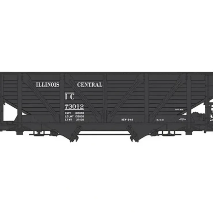 Walthers 920-105902 HO Illinois Central 34' Wood War Emergency Hopper RTR #73012 - Your Source for Gaming Essentials* Trains