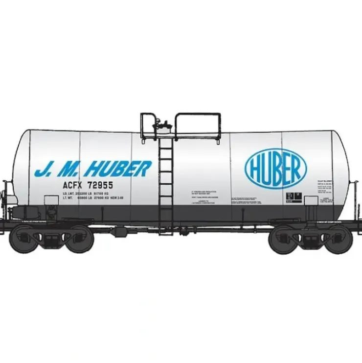 Walthers 920-100126 HO J.M. Huber JMHX 40' UTLX Funnel Flow Tank Car #72955 - Your Source for Gaming Essentials* Trains