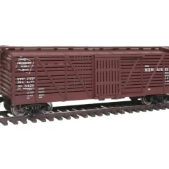 Walthers 910-4512 HO MILW 40' Stock Car w/Dreadnaught Ends Ready to Run #105428 - Your Source for Gaming Essentials* Trains