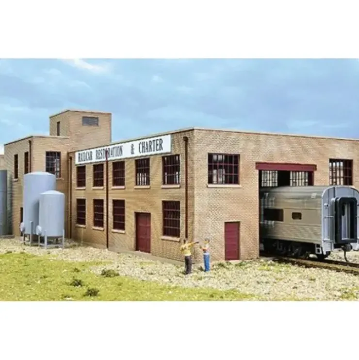 Walthers 933-4024 HO Railcar Restoration & Charter Shop Building Kit - Your Source for Gaming Essentials* Trains