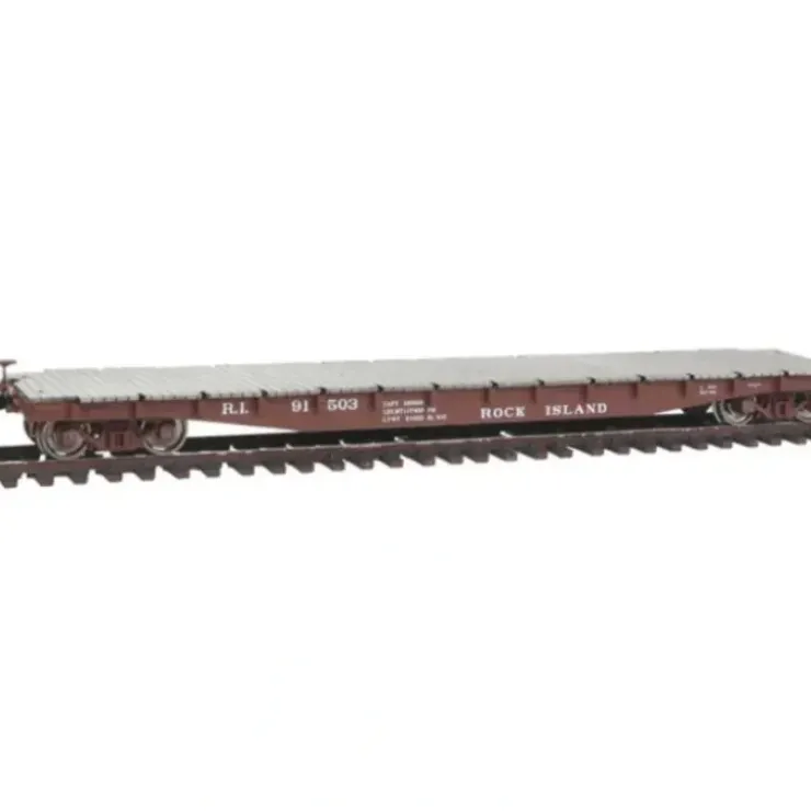 Walthers 920-104111 HO Rock Island 53' AAR Flatcar - Ready to Run #91503 - Your Source for Gaming Essentials* Trains