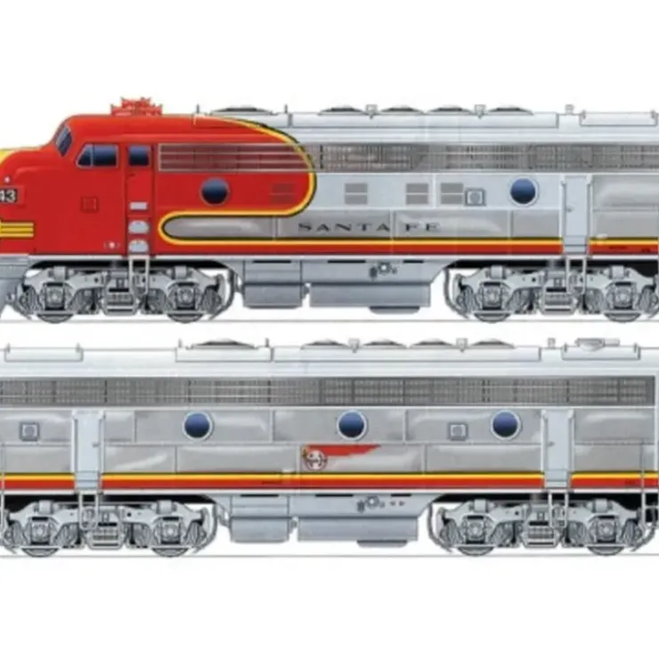Walthers 920-40697 HO Santa Fe EMD F7A-B Set 48" Dynamic Fan #43L,43A - Your Source for Gaming Essentials* Trains