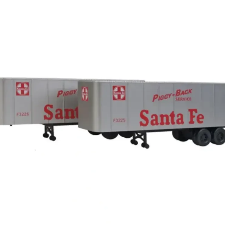 Walthers 949-2356 HO Santa Fe 32' Trailer 2-Pack - Assembled - Your Source for Gaming Essentials* Trains