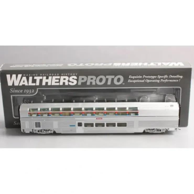 Walthers 920-14321 HO Scale Amtrak 85' Budd Hi-Level Lighted Sky Lounge Car - Your Source for Gaming Essentials* Trains
