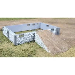 Walthers 933-3331 HO Scale Fieldstone Barn Base & Ramp Kit - Your Source for Gaming Essentials* Trains