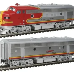 Walthers 920-47697 HO SF EMD F7A-B Set w/48" Dynamic Fan Standard DC #45L,45A - Your Source for Gaming Essentials* Trains