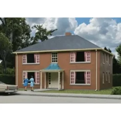 Walthers 933-3781 HO 4-Unit Brick Apartment Building Kit - Your Source for Gaming Essentials* Trains