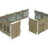 Walthers 933-3285 N Building Walls w/Vehicle Doors - Your Source for Gaming Essentials* Trains