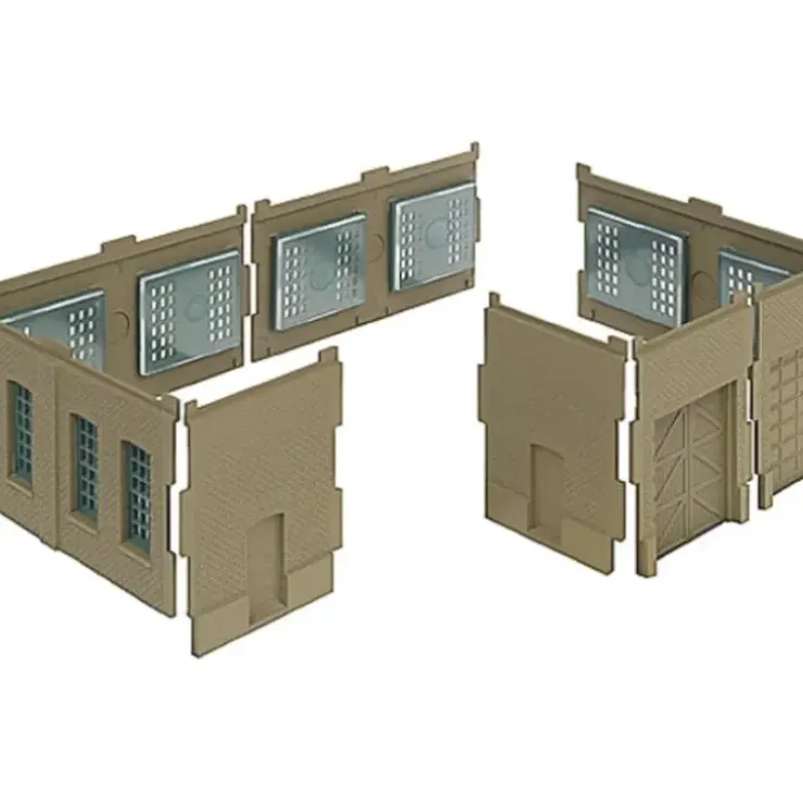 Walthers 933-3285 N Building Walls w/Vehicle Doors - Your Source for Gaming Essentials* Trains