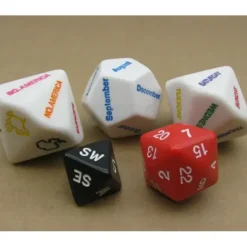 Dice>Where Are You? (And When?) Pack of 5 Dice for Role Play D&D Educational - Your Source for Gaming Essentials