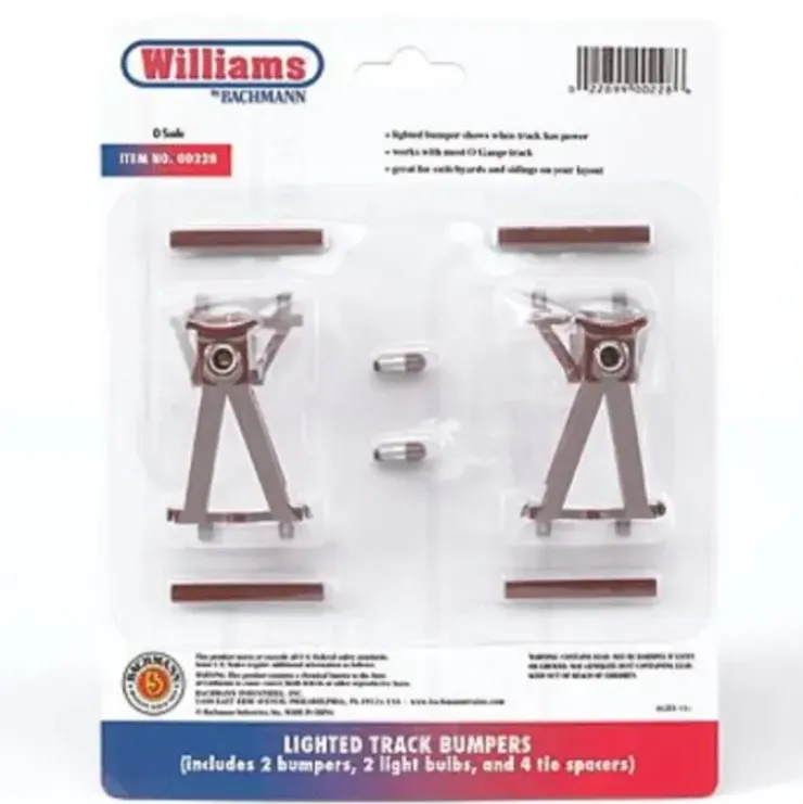 Williams 00228 Bachmann O/O27 Tubular Lighted Track Bumpers (2) - Your Source for Gaming Essentials* Trains