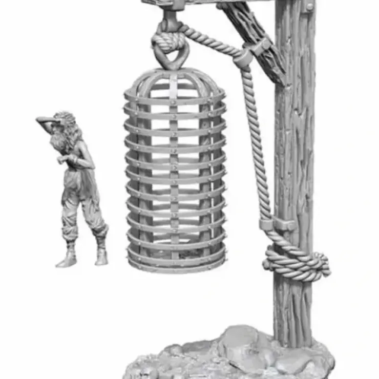 Tabletop Miniatures>WizKids Deep Cuts Unpainted Miniatures: (W12.5) Hanging Cage - Your Source for Gaming Essentials