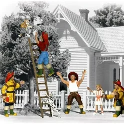 Woodland Scenics A1882 HO Firemen to the Rescue Figures (Set of 8) - Your Source for Gaming Essentials* Trains