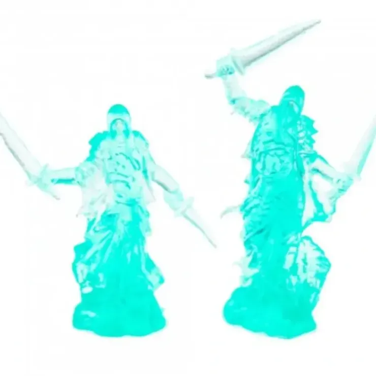 Tabletop Miniatures>Wraith Slayers (2) #77641 Bones Unpainted Translucent Blue Plastic - Your Source for Gaming Essentials